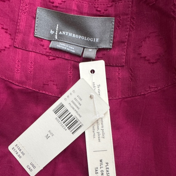 NWT‎ Anthropologie Viola Tiered Button Front Maxi Dress in Plum Size Medium - Picture 9 of 13